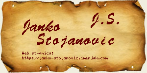 Janko Stojanović vizit kartica
